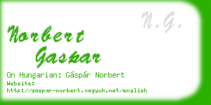 norbert gaspar business card